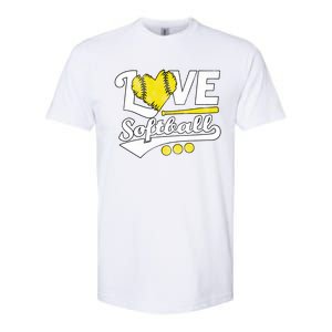 Love Softball For N And Cute Softball Lovers Meaningful Gift Softstyle CVC T-Shirt