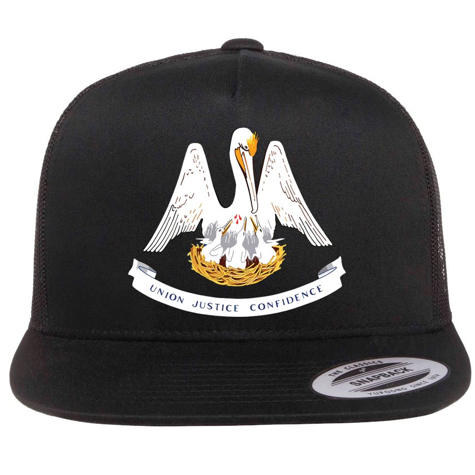 Louisiana State Flag Flat Bill Trucker Hat