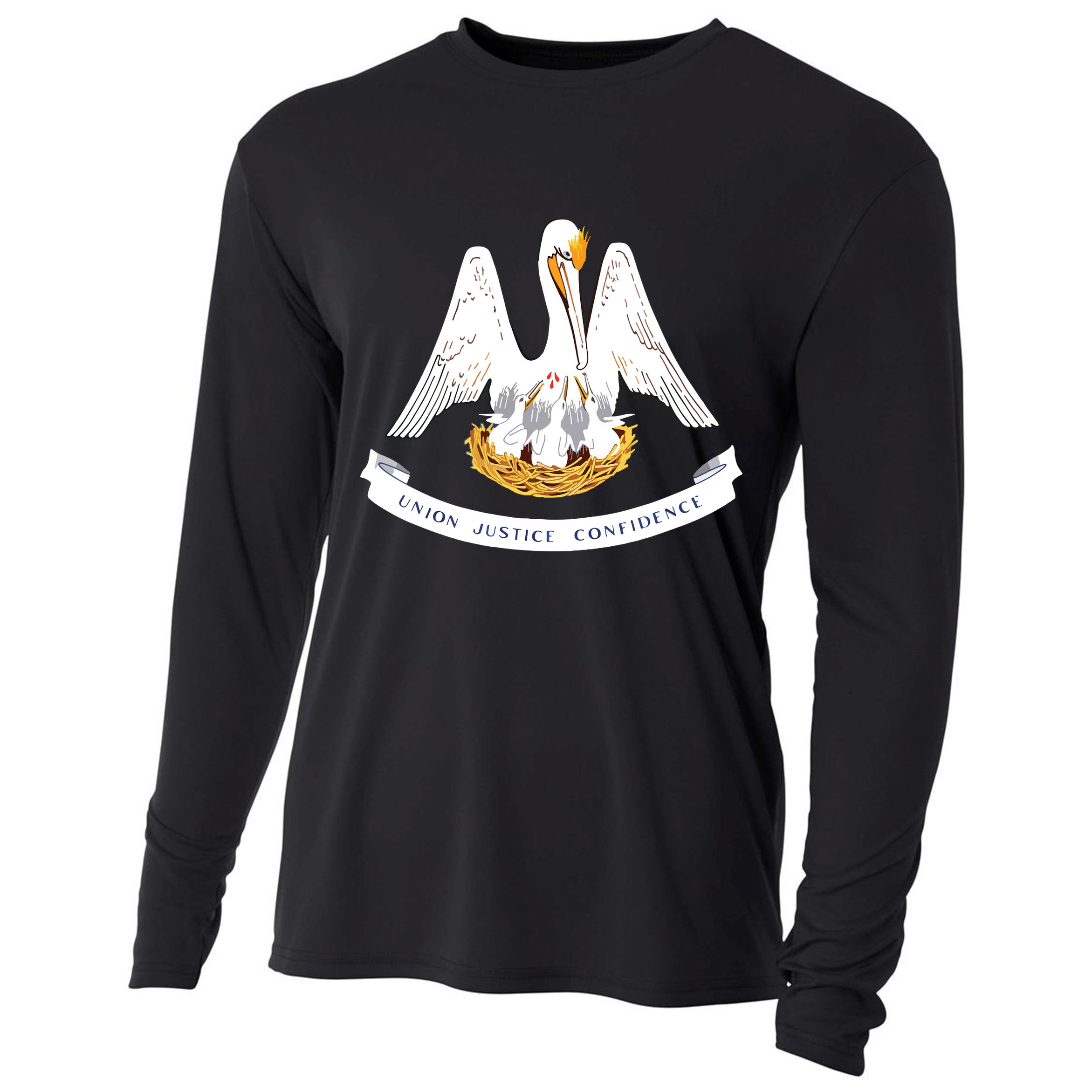 Louisiana State Flag Cooling Performance Long Sleeve Crew