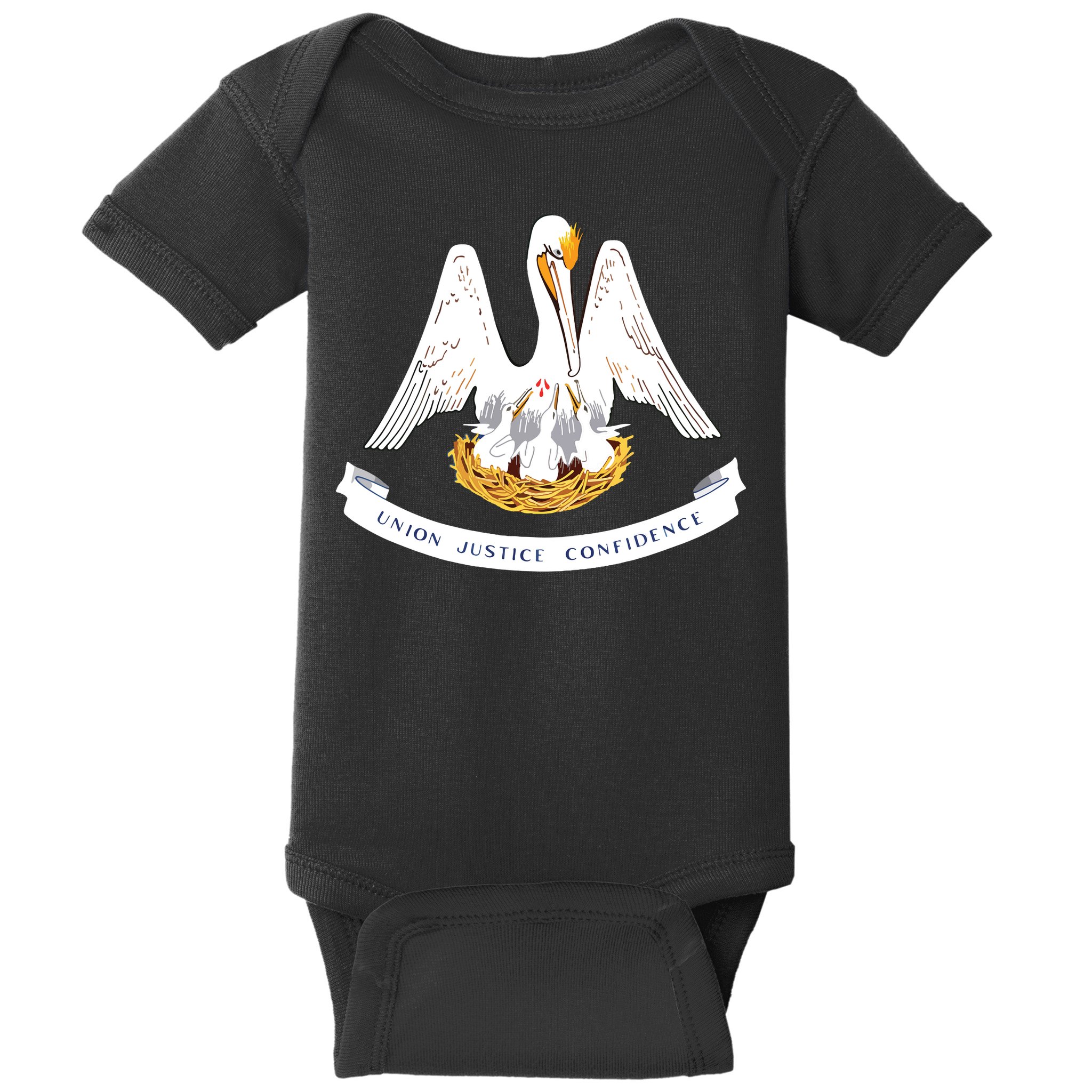 Louisiana State Flag Baby Bodysuit