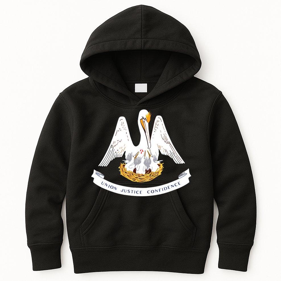 Louisiana State Flag Kids Hoodie