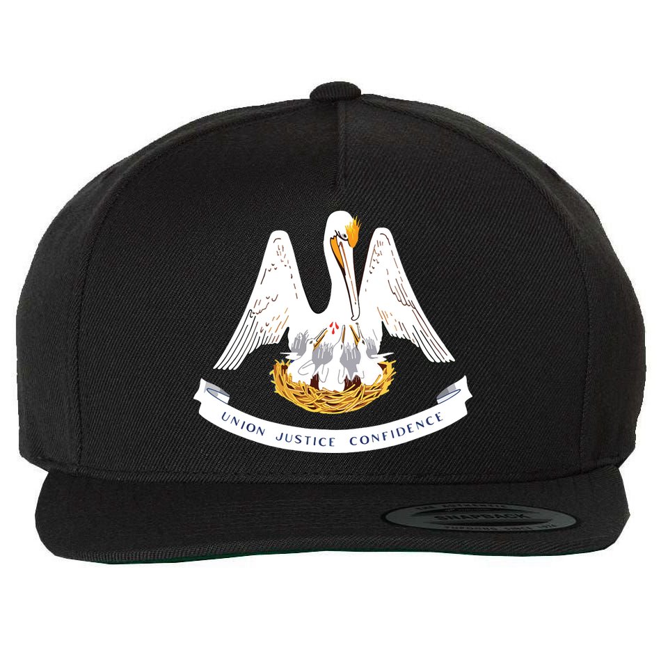 Louisiana State Flag Wool Snapback Cap