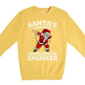 Lighting SantaS Favorites Geotechnical Engineer Christmas Funny Gift Premium Crewneck Sweatshirt