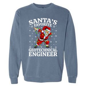 Lighting SantaS Favorites Geotechnical Engineer Christmas Funny Gift Garment-Dyed Sweatshirt