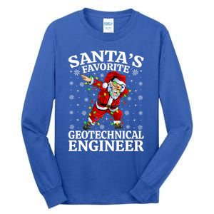 Lighting SantaS Favorites Geotechnical Engineer Christmas Funny Gift Tall Long Sleeve T-Shirt