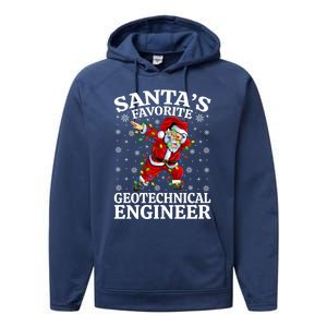 Lighting SantaS Favorites Geotechnical Engineer Christmas Funny Gift Performance Fleece Hoodie