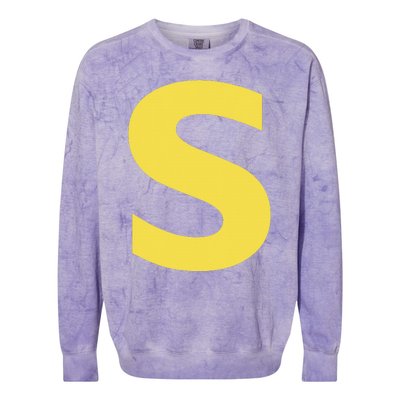 Letter S Funny Chipmunk Group Matching Halloween Costume Colorblast Crewneck Sweatshirt