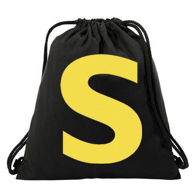 Letter S Funny Chipmunk Group Matching Halloween Costume Drawstring Bag