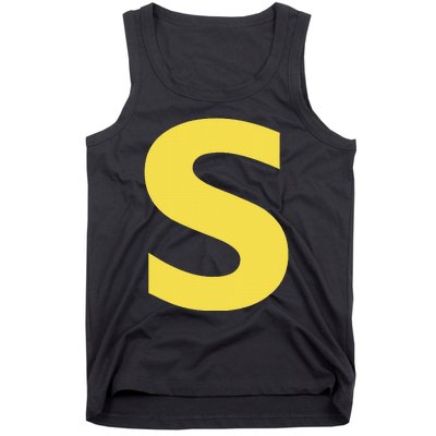 Letter S Funny Chipmunk Group Matching Halloween Costume Tank Top