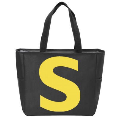 Letter S Funny Chipmunk Group Matching Halloween Costume Zip Tote Bag