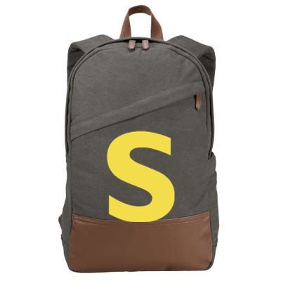 Letter S Funny Chipmunk Group Matching Halloween Costume Cotton Canvas Backpack