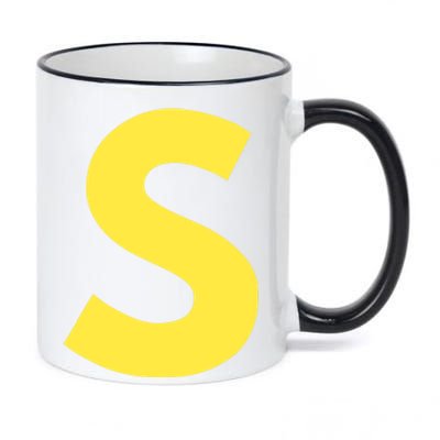 Letter S Funny Matching Halloween Costume 11oz Black Color Changing Mug