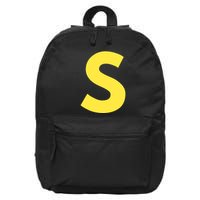 Letter S Funny Matching Halloween Costume 16 in Basic Backpack