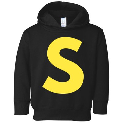 Letter S Funny Matching Halloween Costume Toddler Hoodie