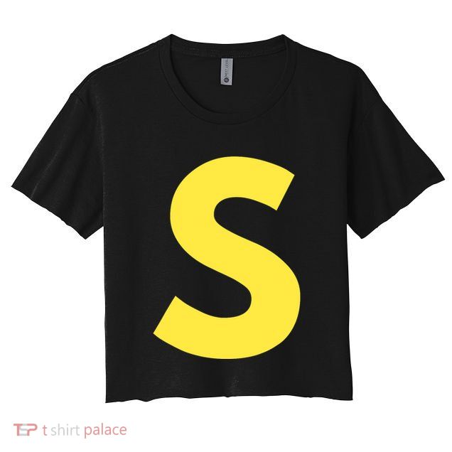 Letter S Funny Matching Halloween Costume Crop Top