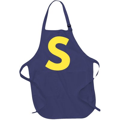 Letter S Funny Matching Halloween Costume Full-Length Apron With Pockets