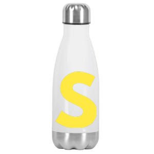 Letter S Funny Matching Halloween Costume Stainless Steel Insulated Water Bottle