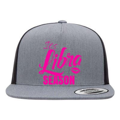 Libra S For Its Libra Season Libra Zodiac Sign Flat Bill Trucker Hat