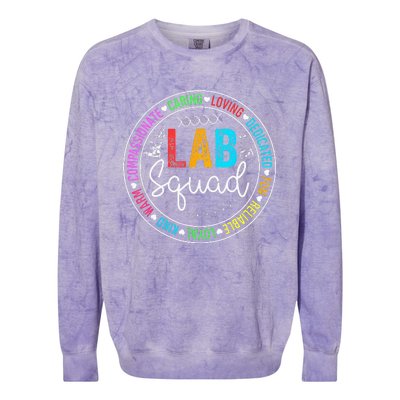 Lab Squad Funny Lab Week 2024 Medical Laboratory Technician Colorblast Crewneck Sweatshirt