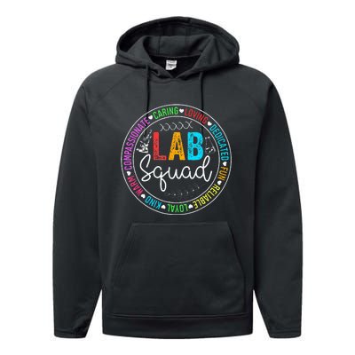 Lab Squad Funny Lab Week 2024 Medical Laboratory Technician Performance Fleece Hoodie