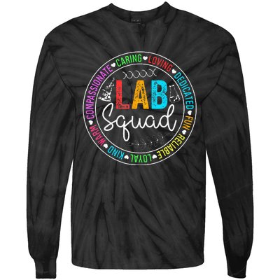 Lab Squad Funny Lab Week 2024 Medical Laboratory Technician Tie-Dye Long Sleeve Shirt