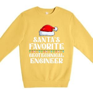 Lights SantaS Favorites Geotechnical Engineer Christmas Meaningful Gift Premium Crewneck Sweatshirt