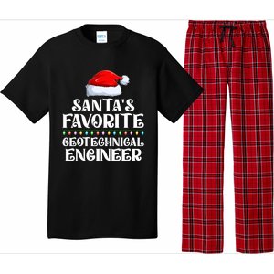 Lights SantaS Favorites Geotechnical Engineer Christmas Meaningful Gift Pajama Set