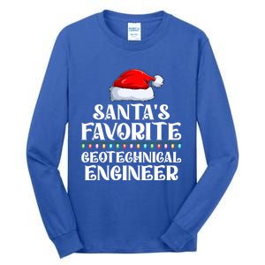 Lights SantaS Favorites Geotechnical Engineer Christmas Meaningful Gift Tall Long Sleeve T-Shirt