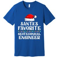 Lights SantaS Favorites Geotechnical Engineer Christmas Meaningful Gift Premium T-Shirt