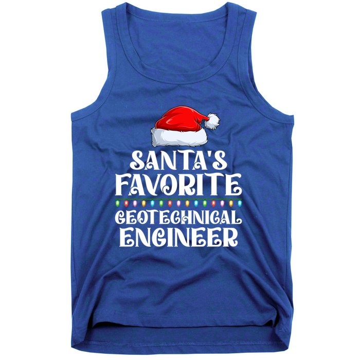 Lights SantaS Favorites Geotechnical Engineer Christmas Meaningful Gift Tank Top