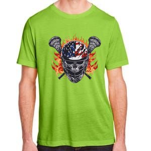 Lacrosse Skull Flames Adult ChromaSoft Performance T-Shirt