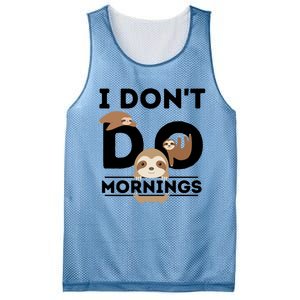 Lazy Sloth Funny Morning Pj Sleepy Sloths Funny Gift Mesh Reversible Basketball Jersey Tank