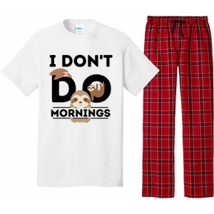 Lazy Sloth Funny Morning Pj Sleepy Sloths Funny Gift Pajama Set