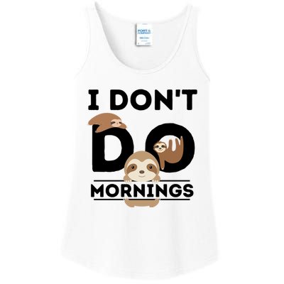 Lazy Sloth Funny Morning Pj Sleepy Sloths Funny Gift Ladies Essential Tank