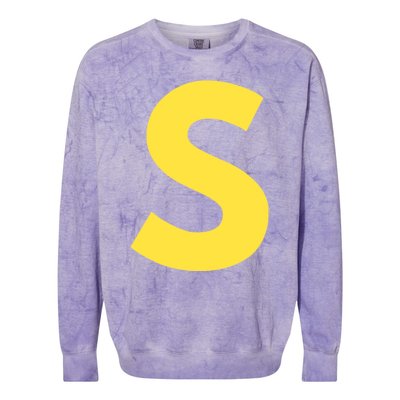 Letter S Funny Matching Halloween Costume Colorblast Crewneck Sweatshirt