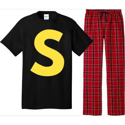 Letter S Funny Matching Halloween Costume Pajama Set