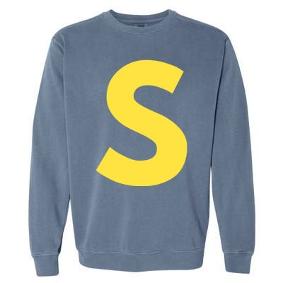 Letter S Funny Matching Halloween Costume Garment-Dyed Sweatshirt