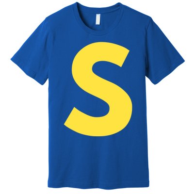 Letter S Funny Matching Halloween Costume Premium T-Shirt