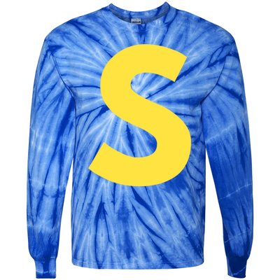 Letter S Funny Matching Halloween Costume Tie-Dye Long Sleeve Shirt