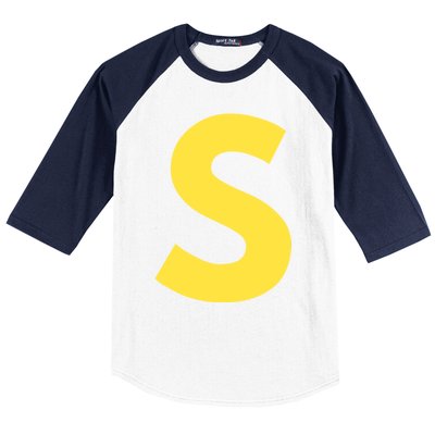 Letter S Funny Matching Halloween Costume Baseball Sleeve Shirt