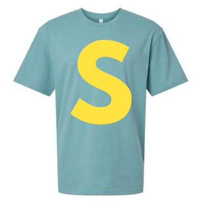 Letter S Funny Matching Halloween Costume Sueded Cloud Jersey T-Shirt