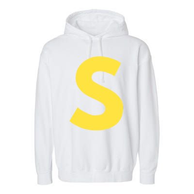 Letter S Funny Matching Halloween Costume Garment-Dyed Fleece Hoodie