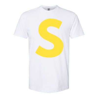 Letter S Funny Matching Halloween Costume Softstyle CVC T-Shirt