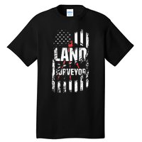 Land Surveying Flag Funny Surveyor Gifts Tall T-Shirt