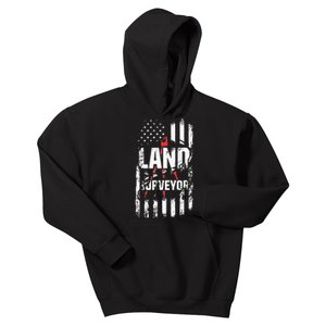 Land Surveying Flag Funny Surveyor Gifts Kids Hoodie