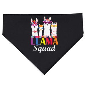 Llama Squad Funny Cute Llama Matching USA-Made Doggie Bandana