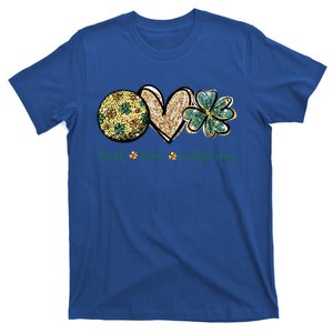 Lucky Shamrock Golf Love Patty's Day Players Gift Funny Gift T-Shirt