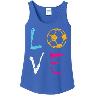 Love Soccer Girl Funny Soccer Player Meaningful Gift Ladies Essential Tank