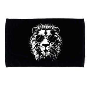 Lion Sunglasses Graphic Microfiber Hand Towel