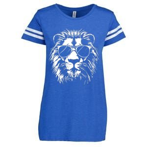 Lion Sunglasses Graphic Enza Ladies Jersey Football T-Shirt